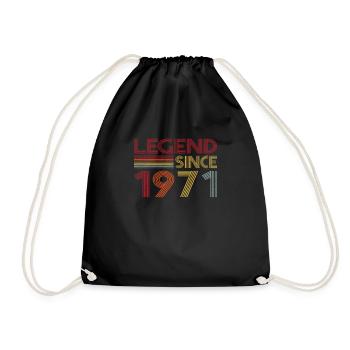 1971 Geburtstag Legend since Retro Vintage - Turnbeutel - Schwarz - Vorne