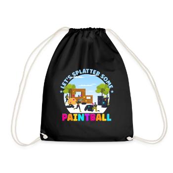 Let's spray paintball team sports - Drawstring Bag - black - Front