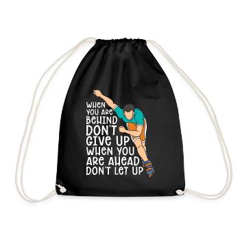 Speed Skating When You Are Behind Short Track - Drawstring Bag - black - Front