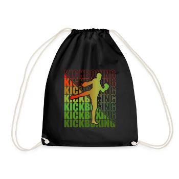 Kickboxer Martial Arts Kickboxing Kickboxen - Turnbeutel - Schwarz - Vorne