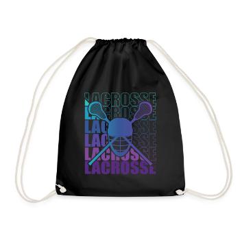 Lacrosse LAX Club Team Players Coaches Fans Coach - Drawstring Bag - black - Front