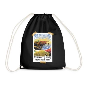 The beauty of nature frozen forever in - Drawstring Bag - black - Front