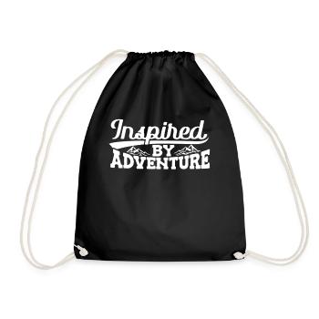 Inspiré par Abenteuer Berg Camping Wanderer - Sac de sport léger - noir - Devant