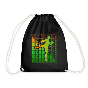 Kickboxer Martial Arts Kickboxing Kickboxen - Turnbeutel - Schwarz - Vorne