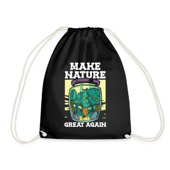 Making nature great again Fruit-bearing tree - Drawstring Bag - black - Front