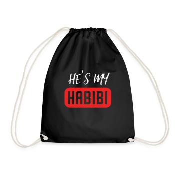 He is my favorite Muslim Arabic Dear Partners - Drawstring Bag - black - Front