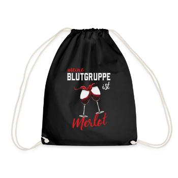 Mon groupe sanguin est Merlot Funny Wine Winemaker - Sac de sport léger - noir - Devant