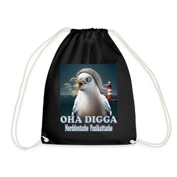 OHA Attaque de panique de l’Allemagne du Nord Frise Mer du Nord - Sac de sport léger - noir - Devant