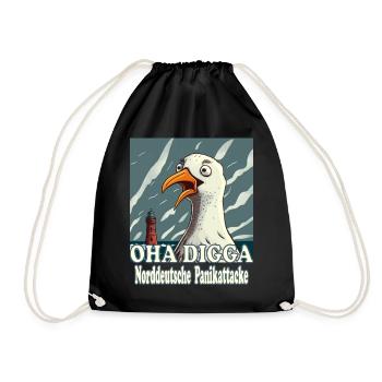 OHA Attaque de panique de l’Allemagne du Nord Frise Mer du Nord - Sac de sport léger - noir - Devant