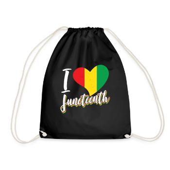 Ich Liebe Den Juneteenth African American Black - Turnbeutel - Schwarz - Vorne