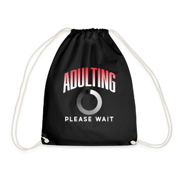 Grandir s’il vous plaît attendre anniversaire puberté - Sac de sport léger - noir - Devant