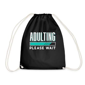 Grandir s’il vous plaît attendre la puberté anniversaire - Sac de sport léger - noir - Devant