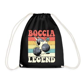 Bocciaspieler Boccia Kugel und Zubehör Boccia - Turnbeutel - Schwarz - Vorne