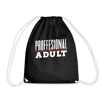 Professional Adult Birthday Adult - Drawstring Bag - black - Front