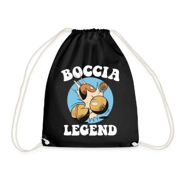 Bocciaspieler Boccia Kugel und Zubehör Boccia - Turnbeutel - Schwarz - Vorne