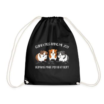 Lover Rodent Guinea Owner - Drawstring Bag - black - Front