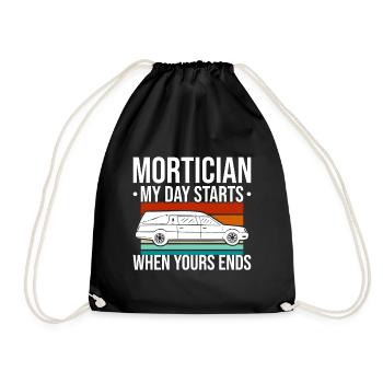 Mortician Funeral Director Mortuary - Drawstring Bag - black - Front