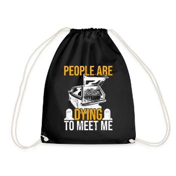 Mortician Funeral Director Mortuary - Drawstring Bag - black - Front