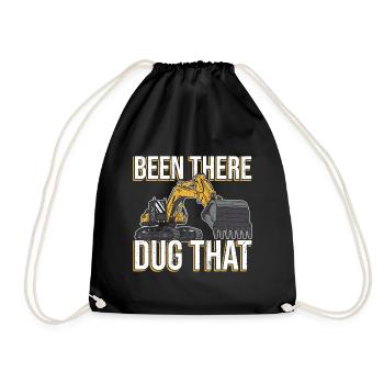 Excavator Driver Digger Excavators - Drawstring Bag - black - Front