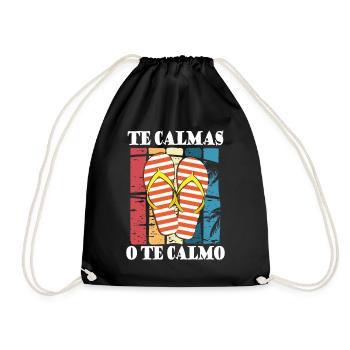 Te calmas o te calmo - Turnbeutel - Schwarz - Vorne