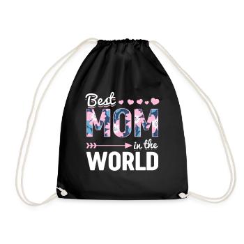 Pour la meilleure maman du monde! Pour la fête des mères - Sac de sport léger - noir - Devant