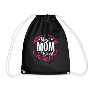 Pour la meilleure maman du monde! Pour la fête des mères - Sac de sport léger - noir - Devant