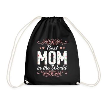 Pour la meilleure maman du monde! Pour la fête des mères - Sac de sport léger - noir - Devant