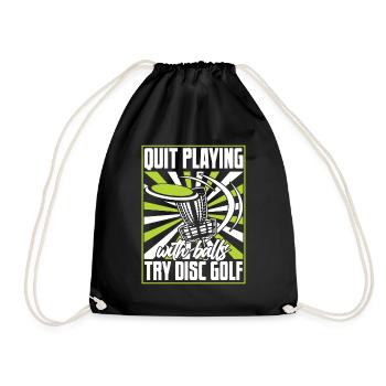 Arrêtez de jouer avec des balles Disc Golfer Frisbee Golf - Sac de sport léger - noir - Devant