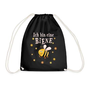Biene - Turnbeutel - Schwarz - Vorne