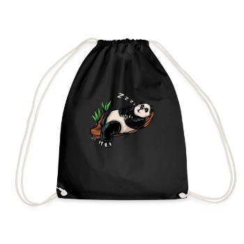 Sloth Tshirt Women Men Lazy Tired Office Humor - Drawstring Bag - black - Front