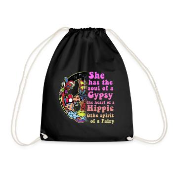 Hippy - Drawstring Bag - black - Front