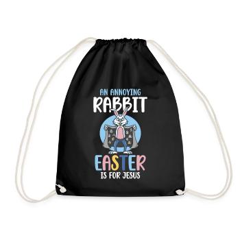 Un lapin agaçant Pâques est pour Jésus - Sac de sport léger - noir - Devant