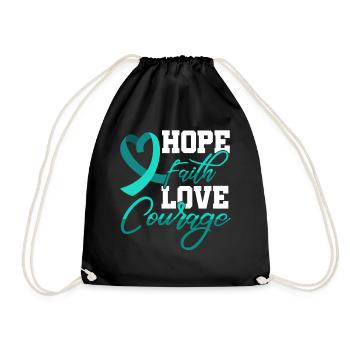 Espoir Foi Amour Courage Pstd Conscience du stress - Sac de sport léger - noir - Devant
