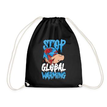 Stop au réchauffement climatique - Dame Nature - Journée - Sac de sport léger - noir - Devant