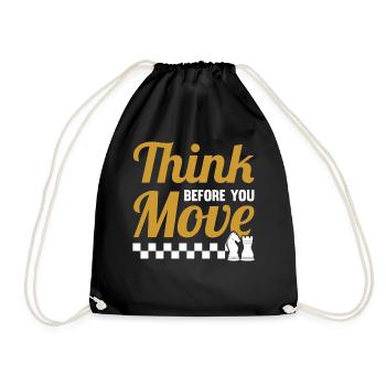 Chess Chess piece King Pawn Dream - Drawstring Bag - black - Front