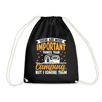 Important Outdoor Camping Design - Turnbeutel - Schwarz - Vorne