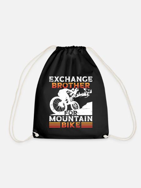 Exchange Brother for Mountain Bike - Drawstring Bag - black