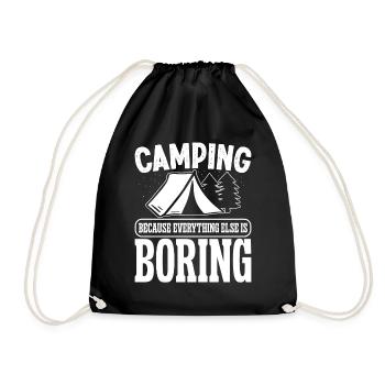 Camping parce que tout le reste est - Sac de sport léger - noir - Devant