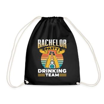 Enterrement de vie de garçon Équipe de consommation d’alcool Bride - Sac de sport léger - noir - Devant