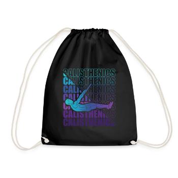 Calisthenics Street Workout Gymnastics Fitness - Drawstring Bag - black - Front