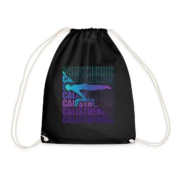 Calisthenics Street Workout Gymnastics Fitness - Drawstring Bag - black - Front