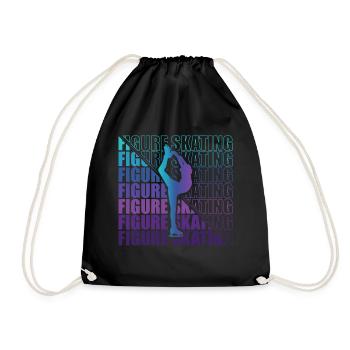 Figure Skating Club Girl Figure Skating - Drawstring Bag - black - Front