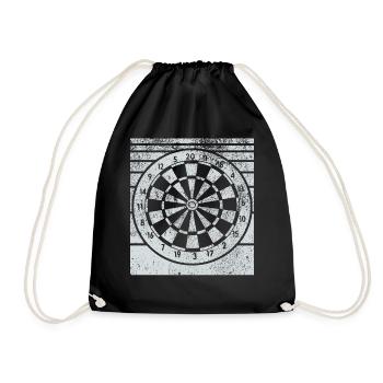 Retro dartboard Dartboard 180 for darts players - Drawstring Bag - black - Front