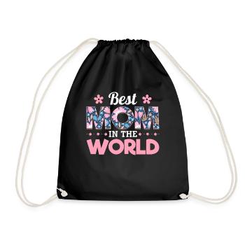 Pour la meilleure maman du monde! Pour la fête des mères - Sac de sport léger - noir - Devant