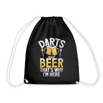 Retro dartboard Dartboard 180 for darts players - Drawstring Bag - black - Front