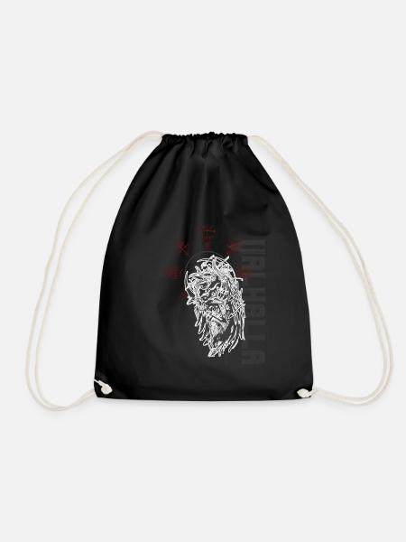 Keltischer Vikinger Vegvisir Kompass Wikinger - Turnbeutel - Schwarz