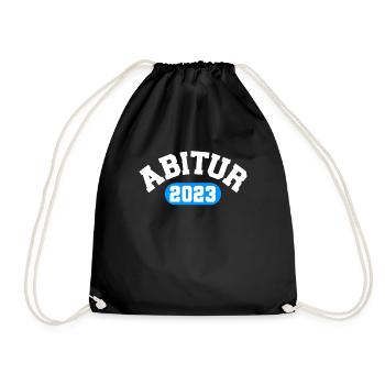 Abitur 2023 - Bestanden - Abi 23 - Abschluss - Turnbeutel - Schwarz - Vorne