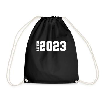 Abitur 2023 - Bestanden - Abi 23 - Abschluss - Turnbeutel - Schwarz - Vorne