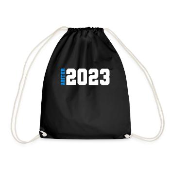Abitur 2023 - Bestanden - Abi 23 - Abschluss - Turnbeutel - Schwarz - Vorne