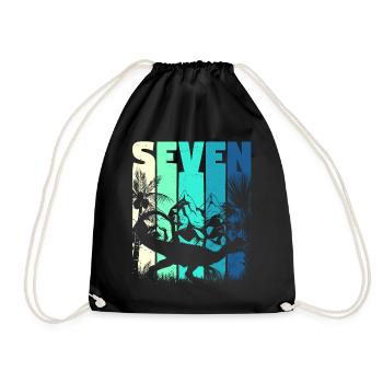 Dilophosaurus 7 ans Garçon 7ème anniversaire - Sac de sport léger - noir - Devant